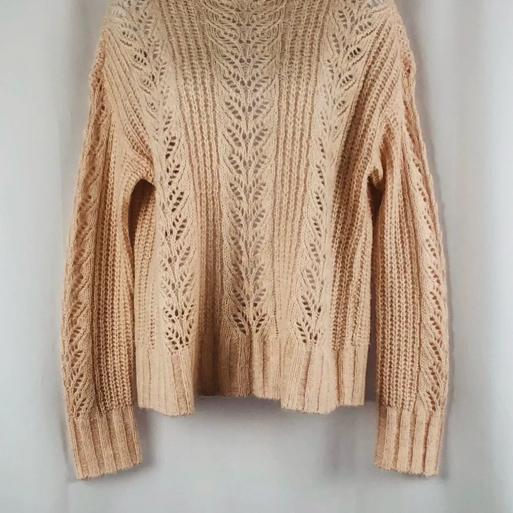 LC Lauren Conrad loose weave funnel neck pullover sweater S - Picture 9 of 14